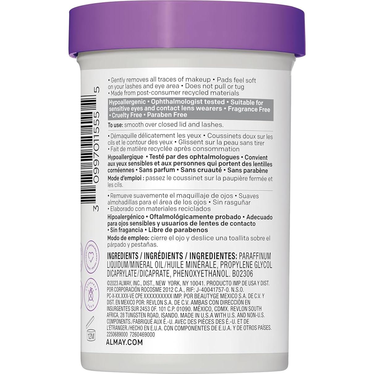 Almay Almohadillas Desmaquillantes Biodegradables 120 Unidades