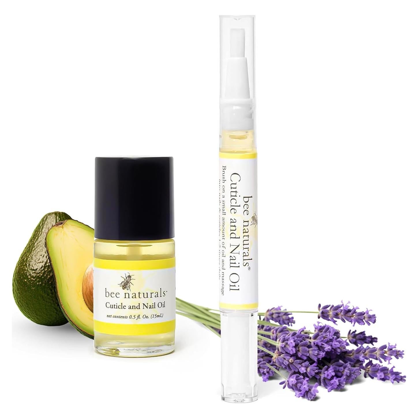 Kit de Aceite para Uñas y Cutículas Bee Naturals - Fortalecedor con Vitamina E y Aromaterapia