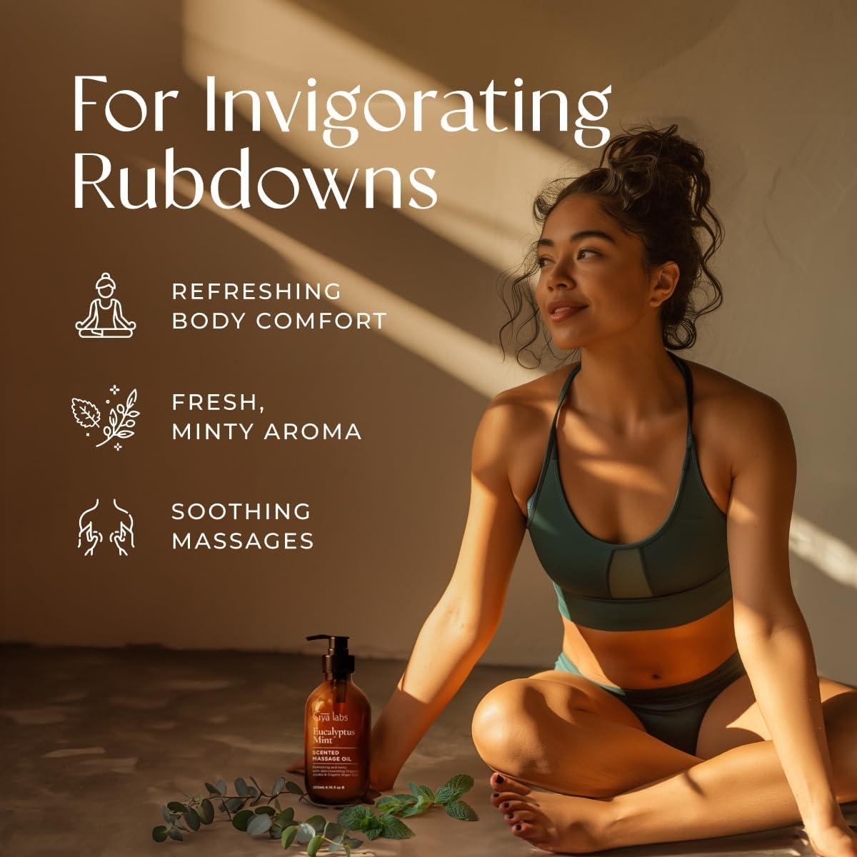 Aceite de Masaje Eucalipto y Menta Gya Labs 200 ml Natural