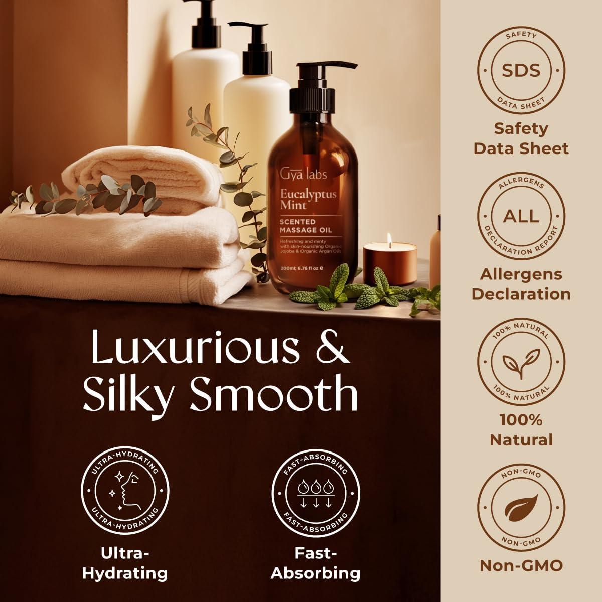 Aceite de Masaje Eucalipto y Menta Gya Labs 200 ml Natural