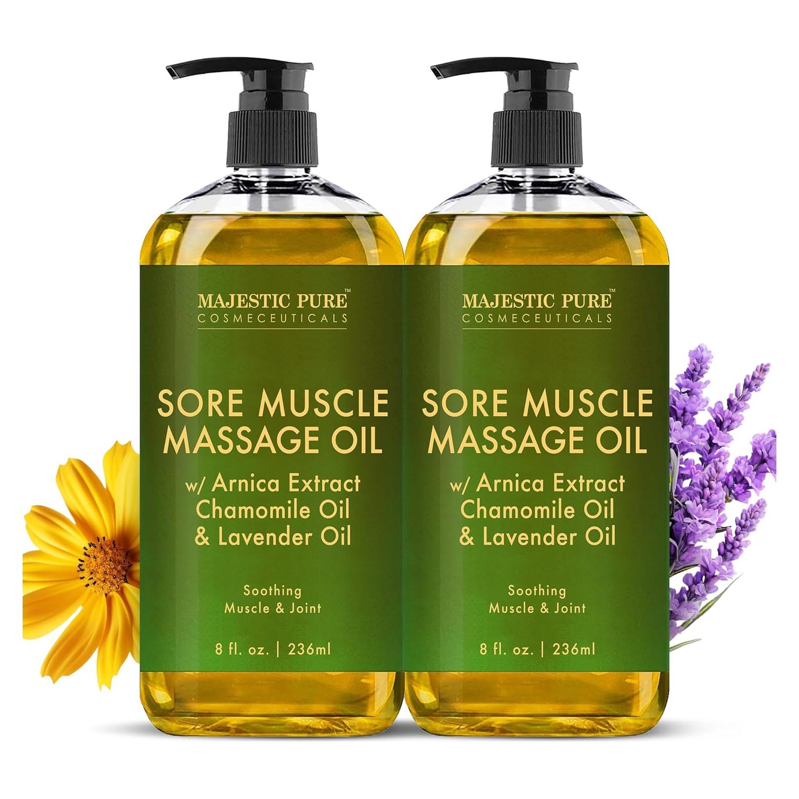 Aceite de Masaje Majestic Pure con Arnica y Esenciales 2x240ml