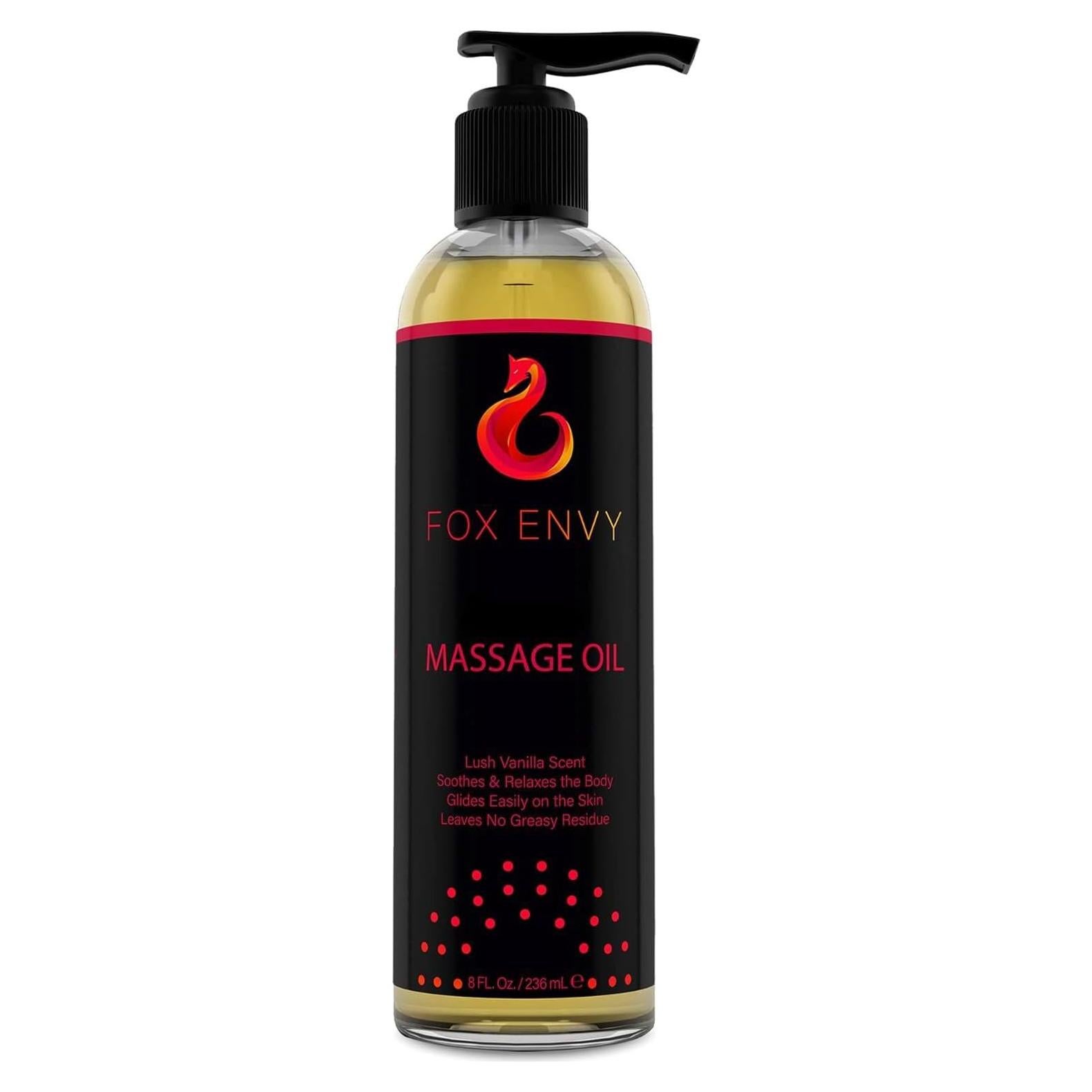 Aceite de Masaje Corporal Fox Envy 236.6 ml Vainilla Jojoba Coco