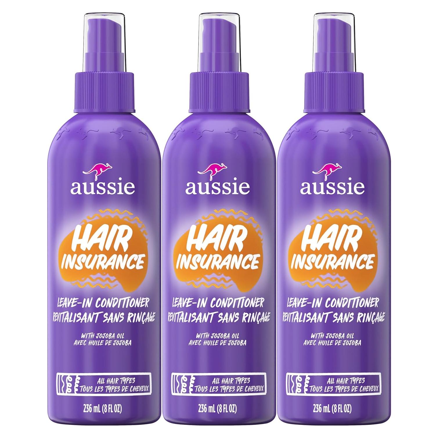Acondicionador Sin Enjuague Aussie Hair Insurance 3x236ml Control Frizz