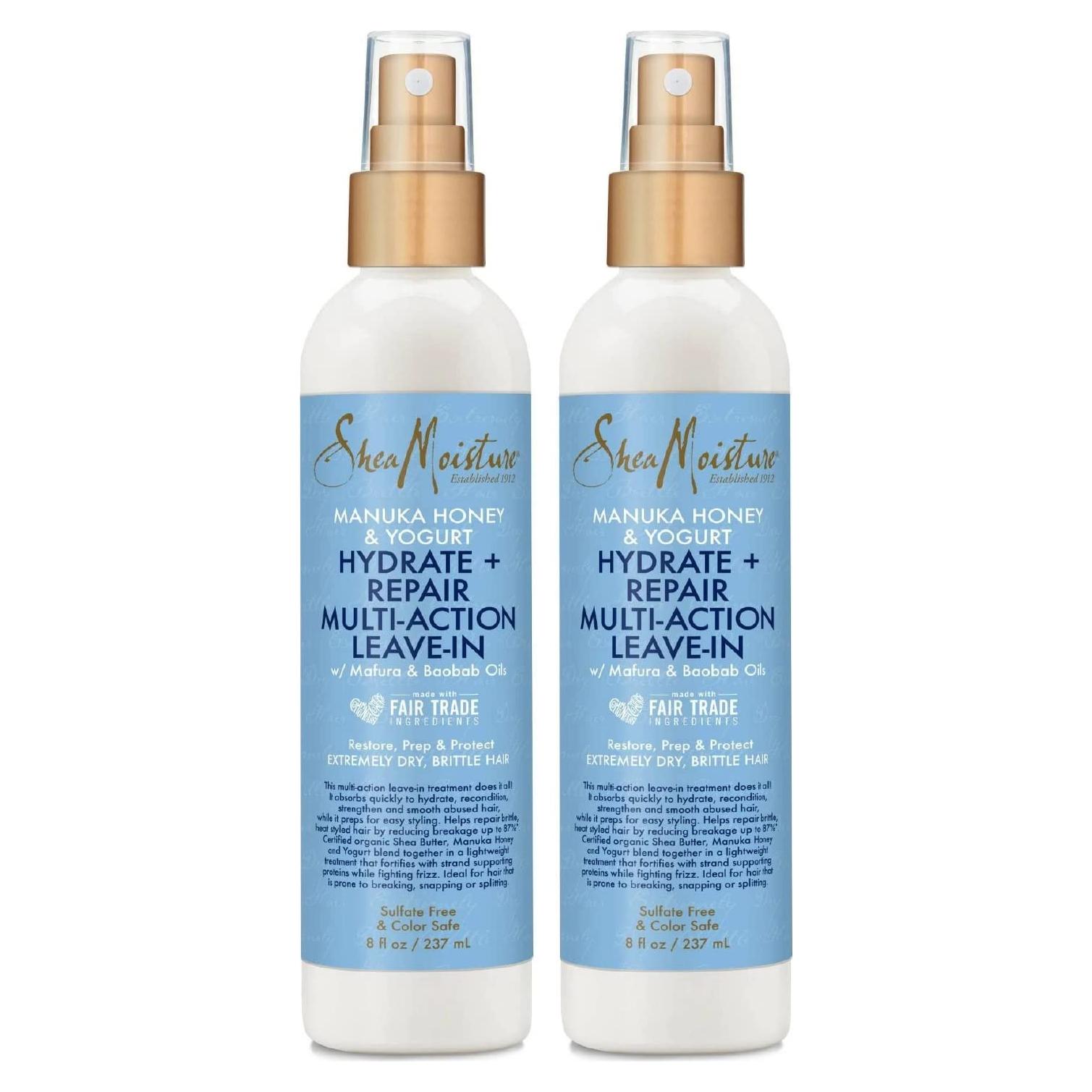 SheaMoisture Spray Acondicionador Sin Enjuague 2-Pack - Miel de Manuka y Yogur 227 g