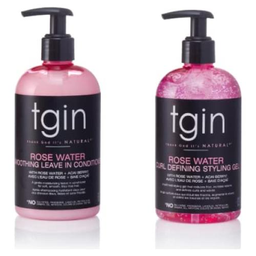 Acondicionador Sin Enjuague y Gel Definidor tgin Curls N’ Roses 368.5g