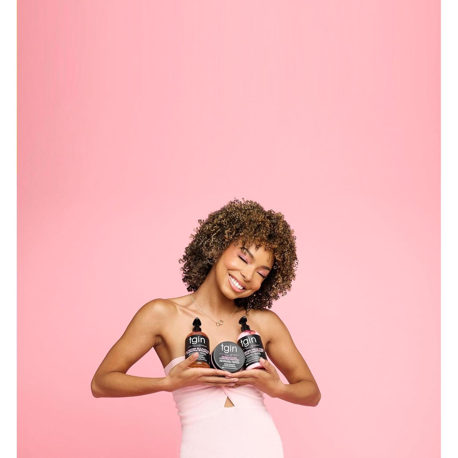 Acondicionador Sin Enjuague y Gel Definidor tgin Curls N’ Roses 368.5g