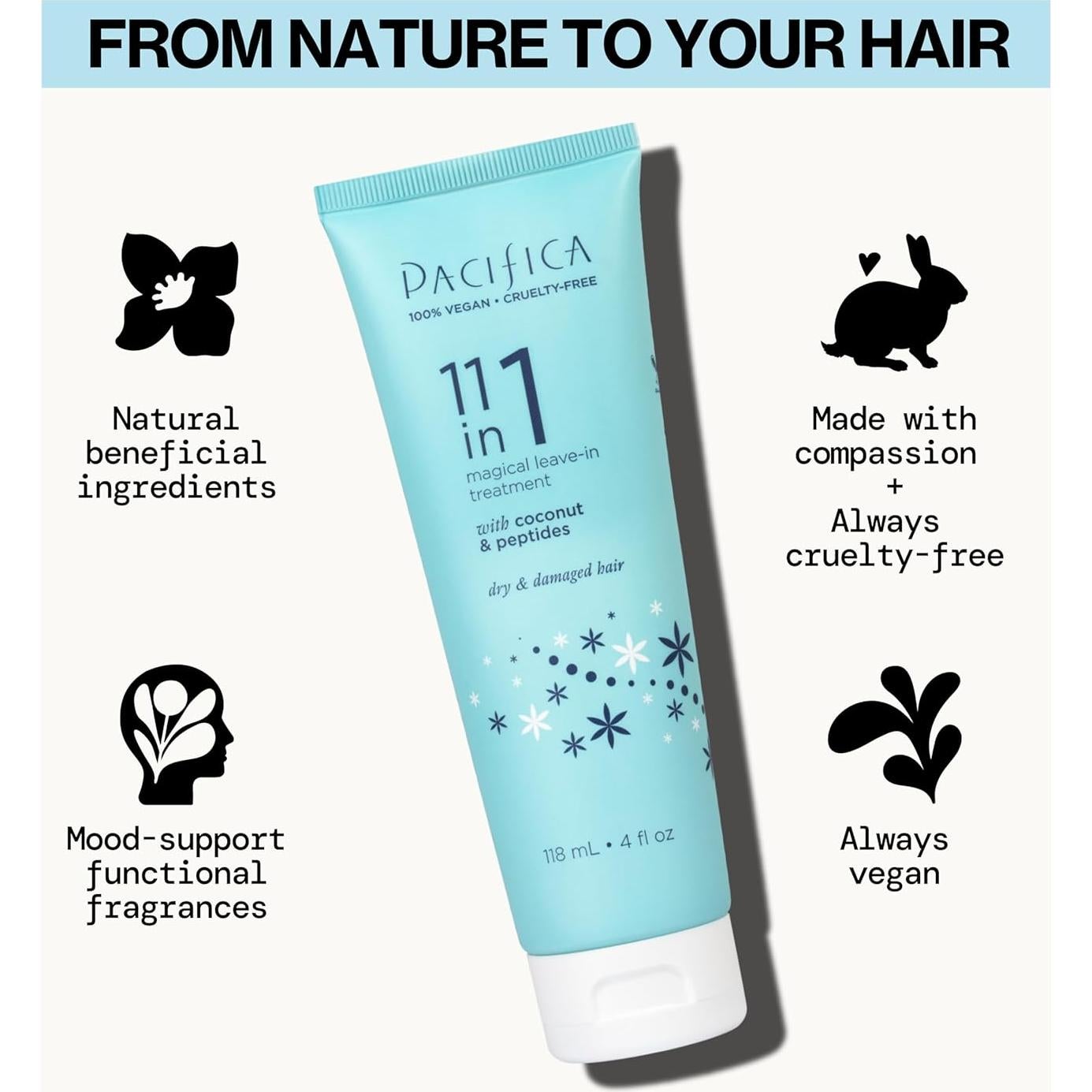 Acondicionador Sin Enjuague Pacifica 11 en 1 - 113g