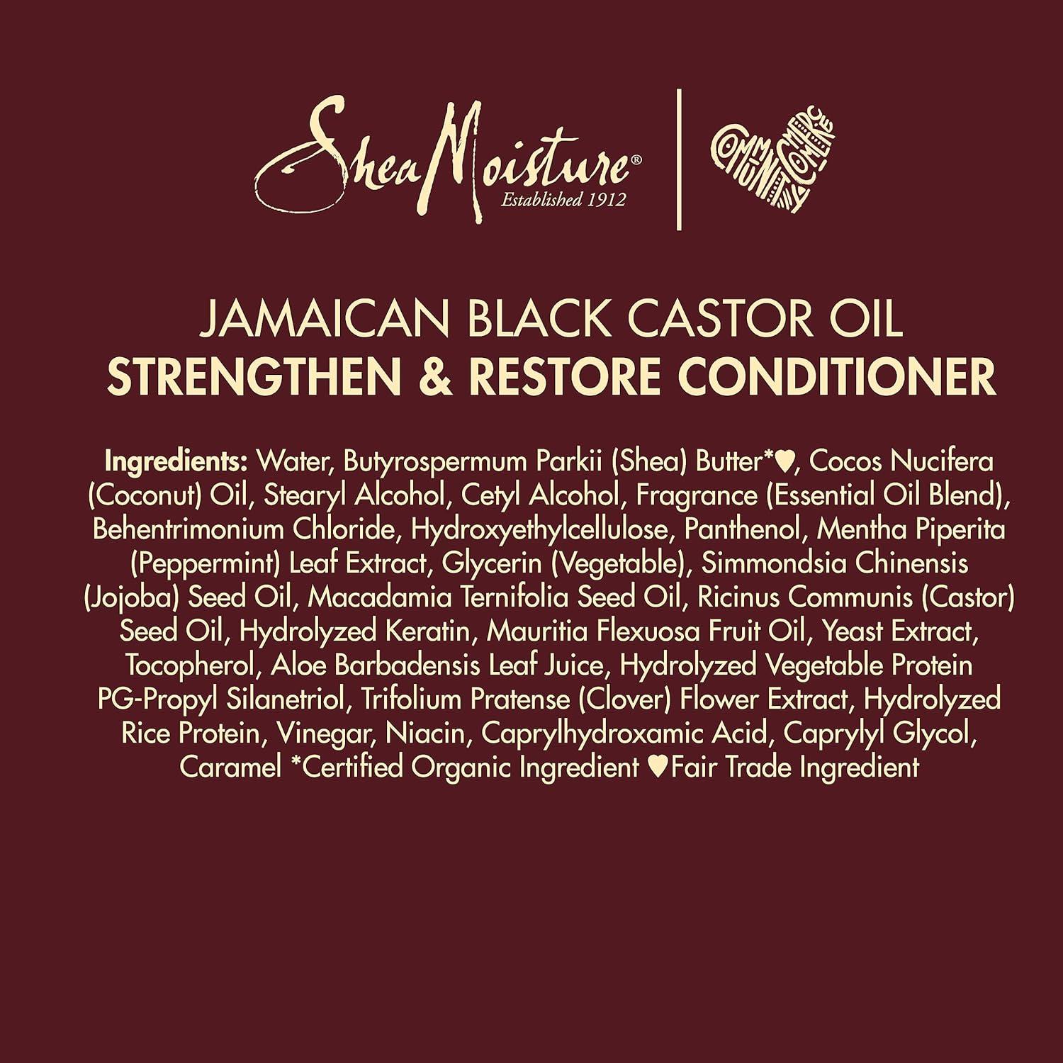 Acondicionador sin enjuague SheaMoisture 3 x 340g con aceite de ricino