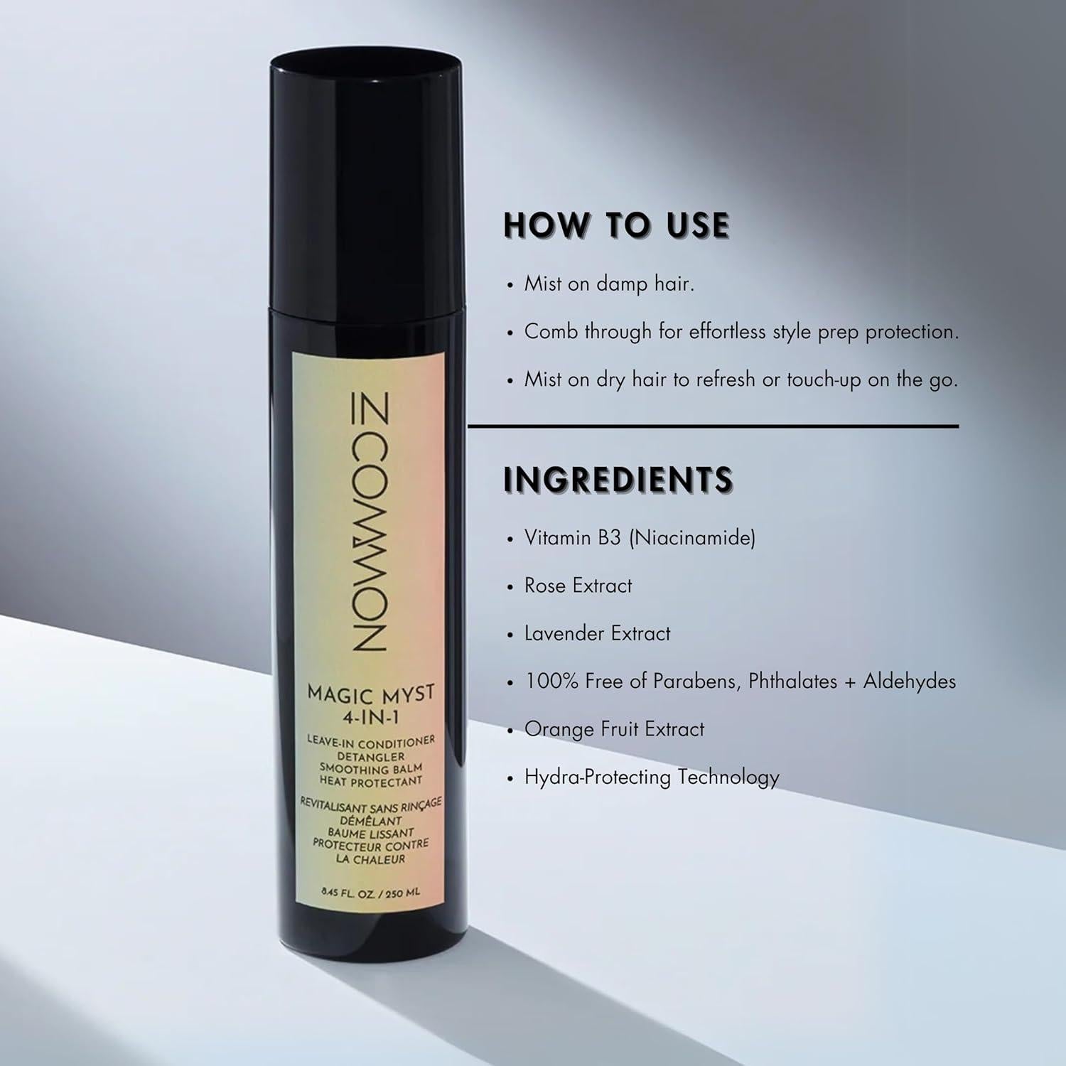 Acondicionador Sin Enjuague IN COMMON Magic Myst 4-en-1 250 ml + 90 ml