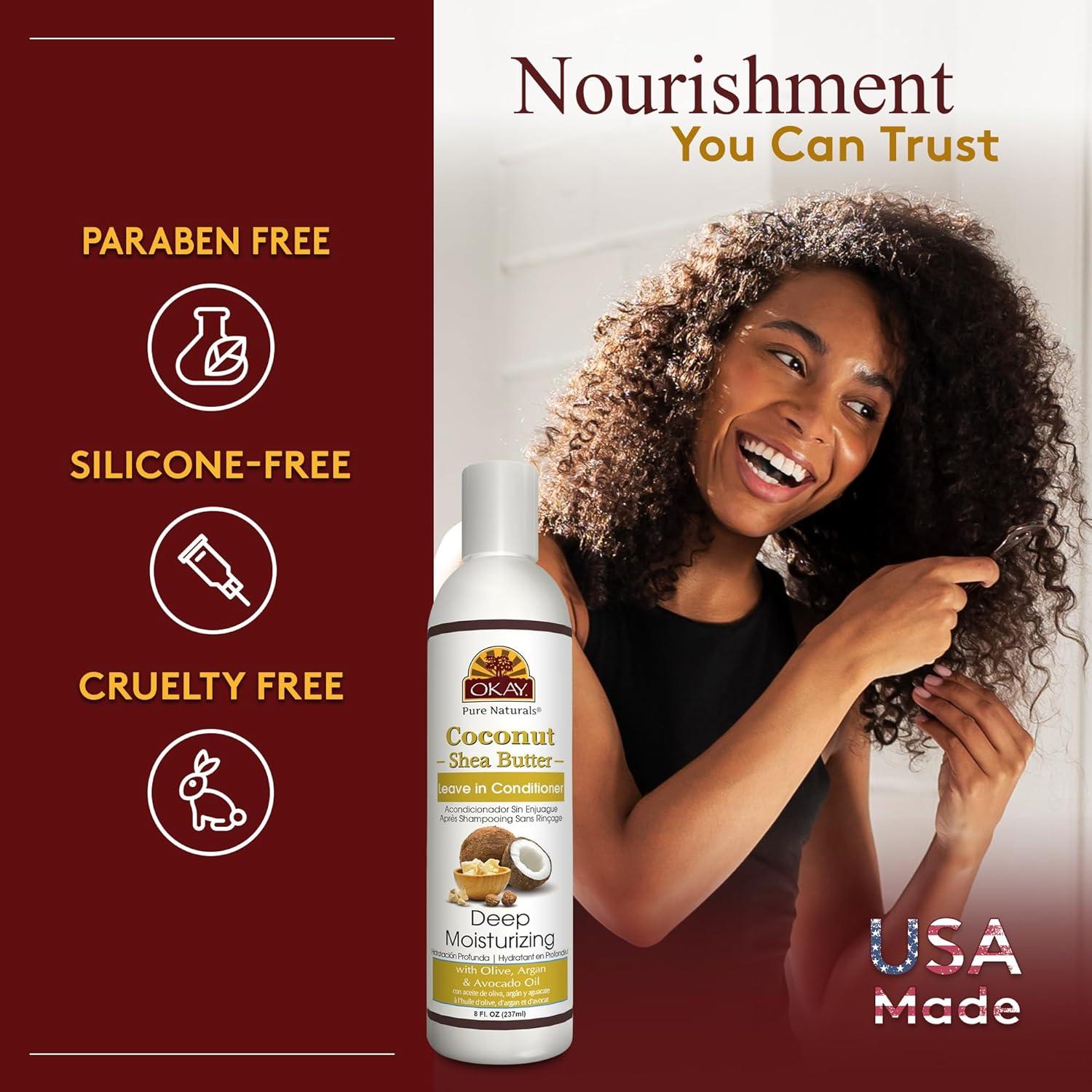 Acondicionador Sin Enjuague OKAY Coco y Manteca 237ml