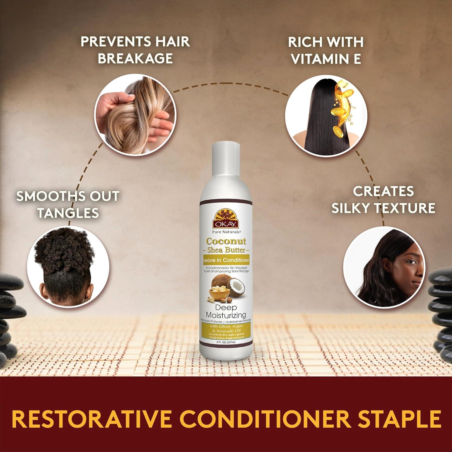 Acondicionador Sin Enjuague OKAY Coco y Manteca 237ml