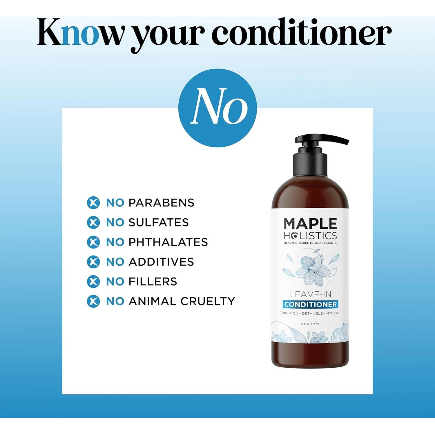 Acondicionador Sin Enjuague Maple Holistics 450g Hidratante