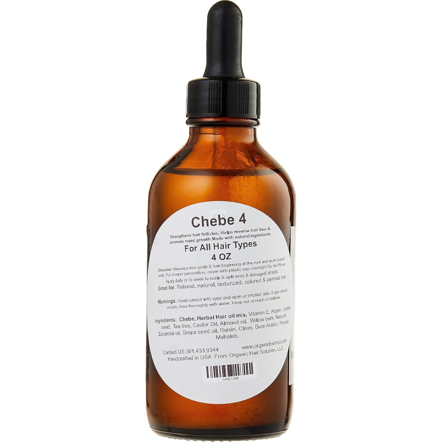 Aceite de Crecimiento Capilar Chebe y Acondicionador Sin Enjuague - 4 oz Crecimiento y 8 oz Acondicionador - Con Manteca de Mango y Aceite de Aguacate