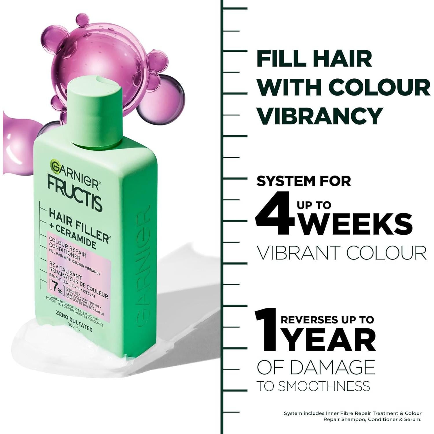 Acondicionador Garnier Fructis Hair Filler 300 ml - Color Repair