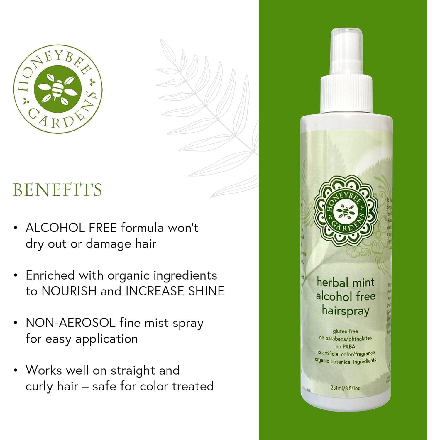 Spray para Cabello Sin Alcohol Honeybee Gardens 263g