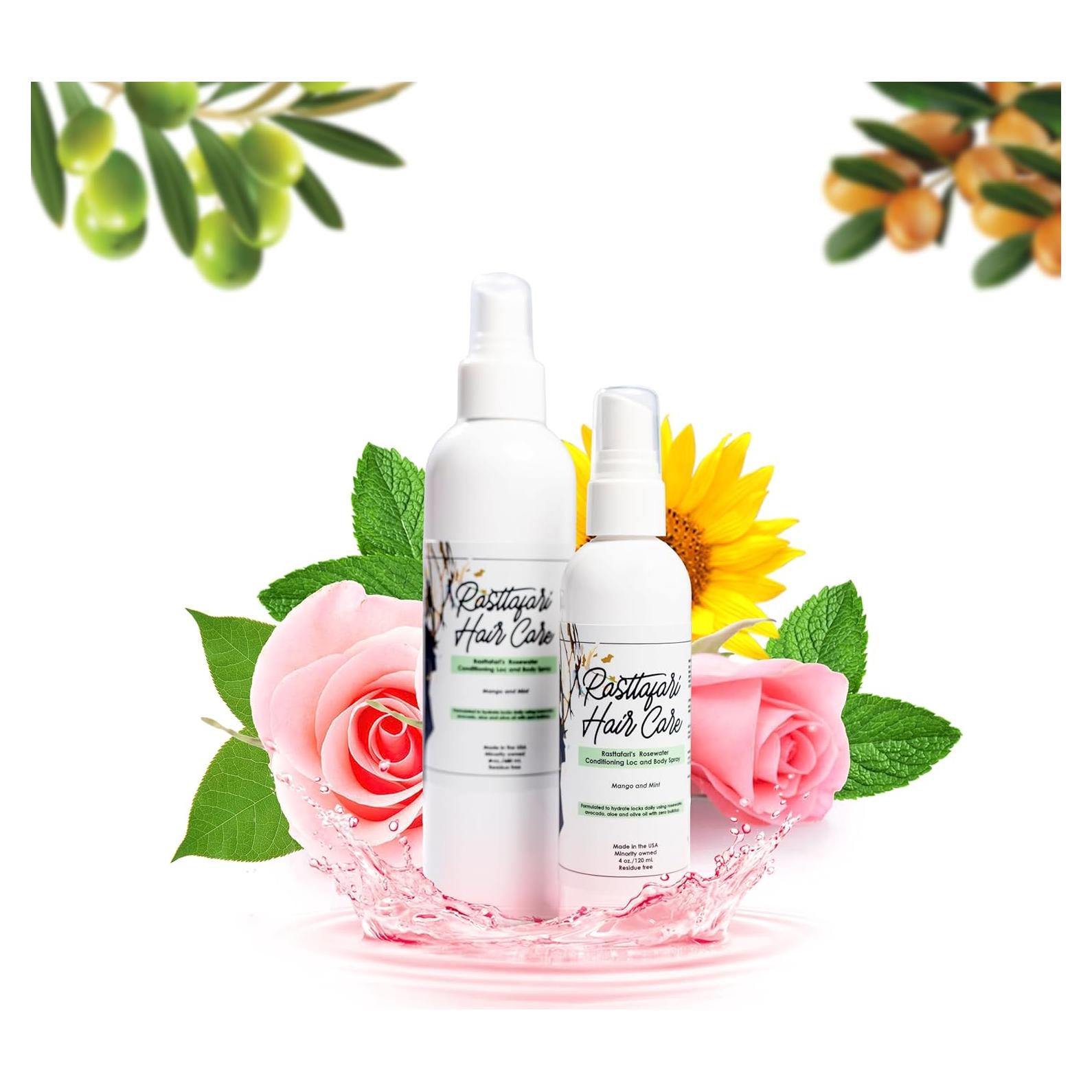 Spray Acondicionador Hidratante Rastta Locs 118 ml - Agua de Rosas y Menta