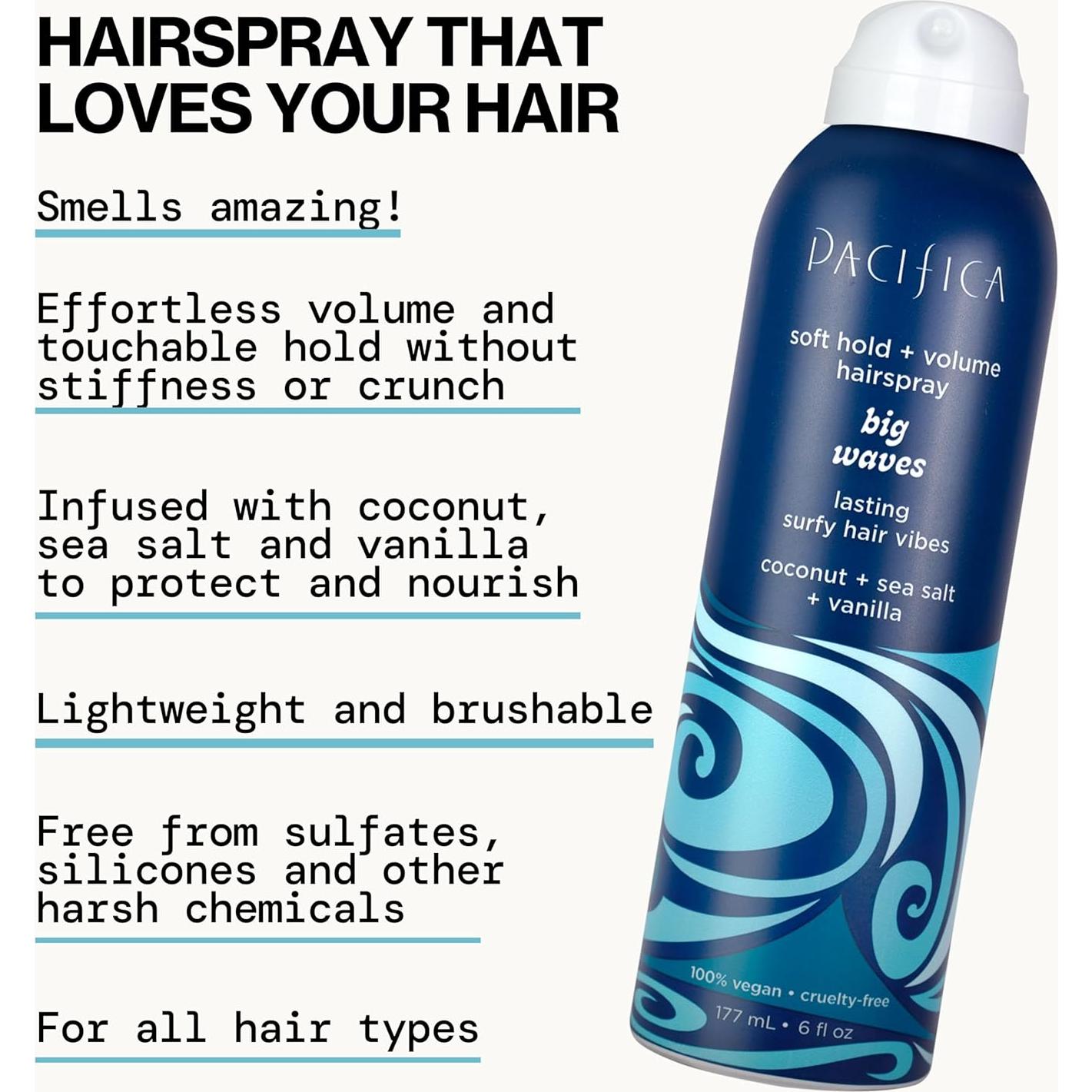 Laca para el Cabello Pacifica Big Waves 177 ml - Coco y Vainilla