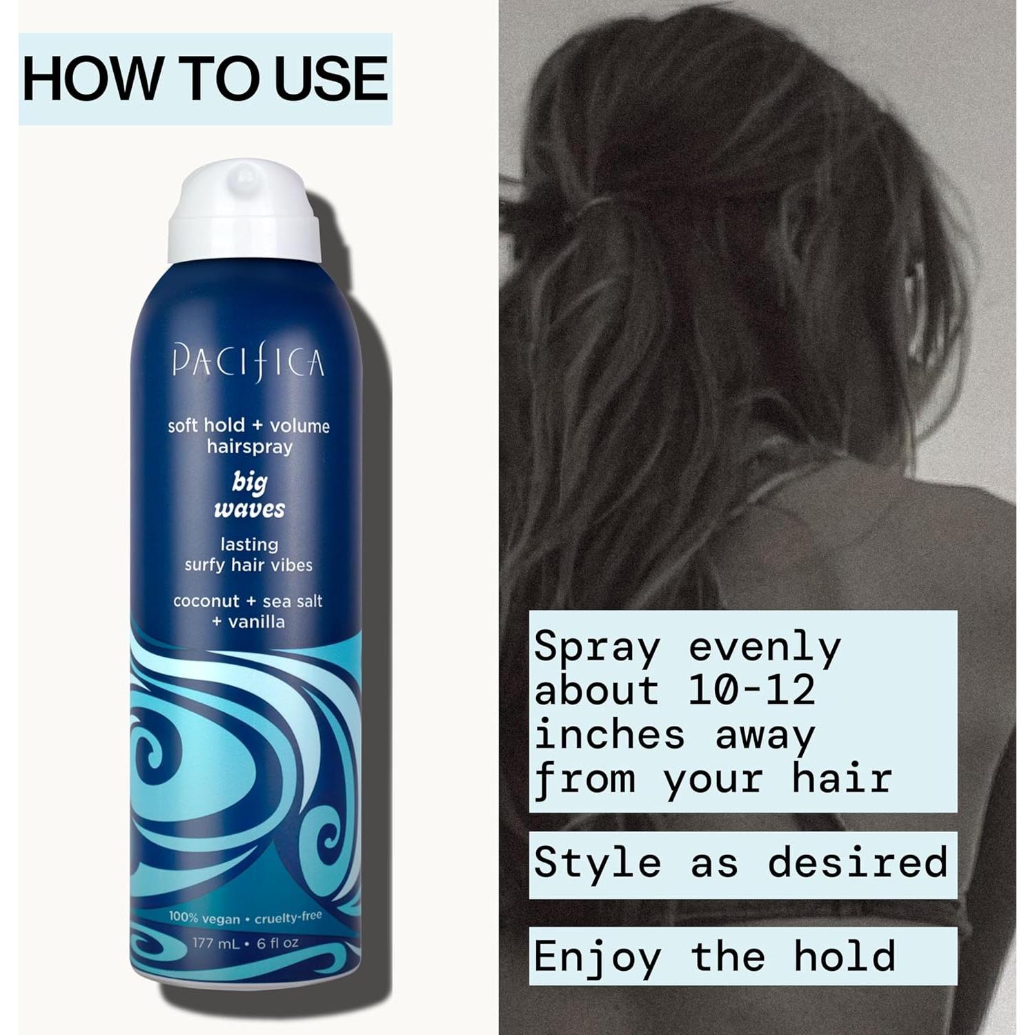 Laca para el Cabello Pacifica Big Waves 177 ml - Coco y Vainilla