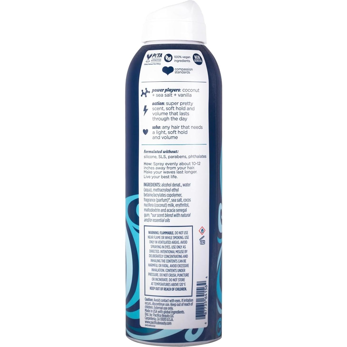 Laca para el Cabello Pacifica Big Waves 177 ml - Coco y Vainilla