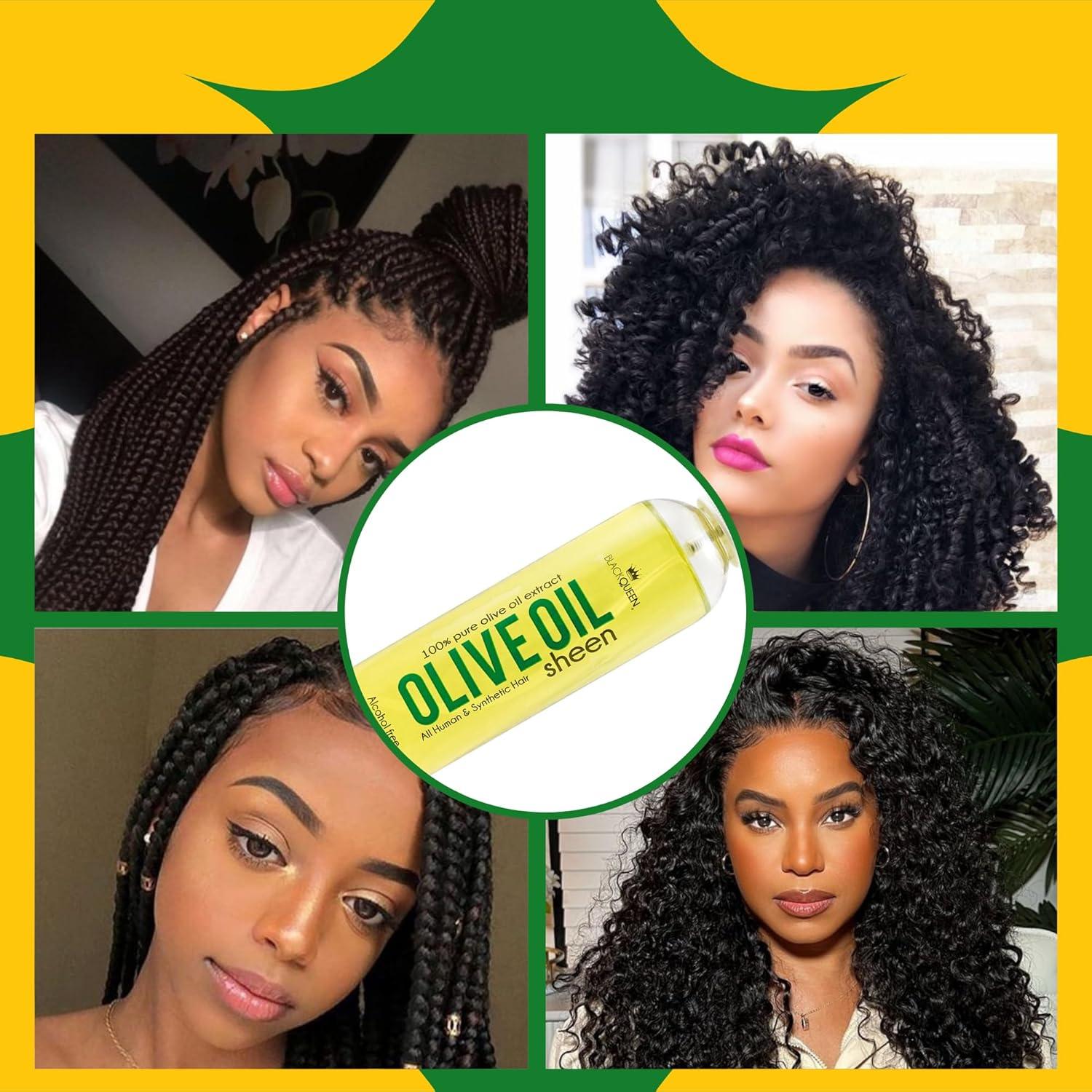 Spray Brillo Hidratante Black Queen 56.7 ml para Cabello 4C