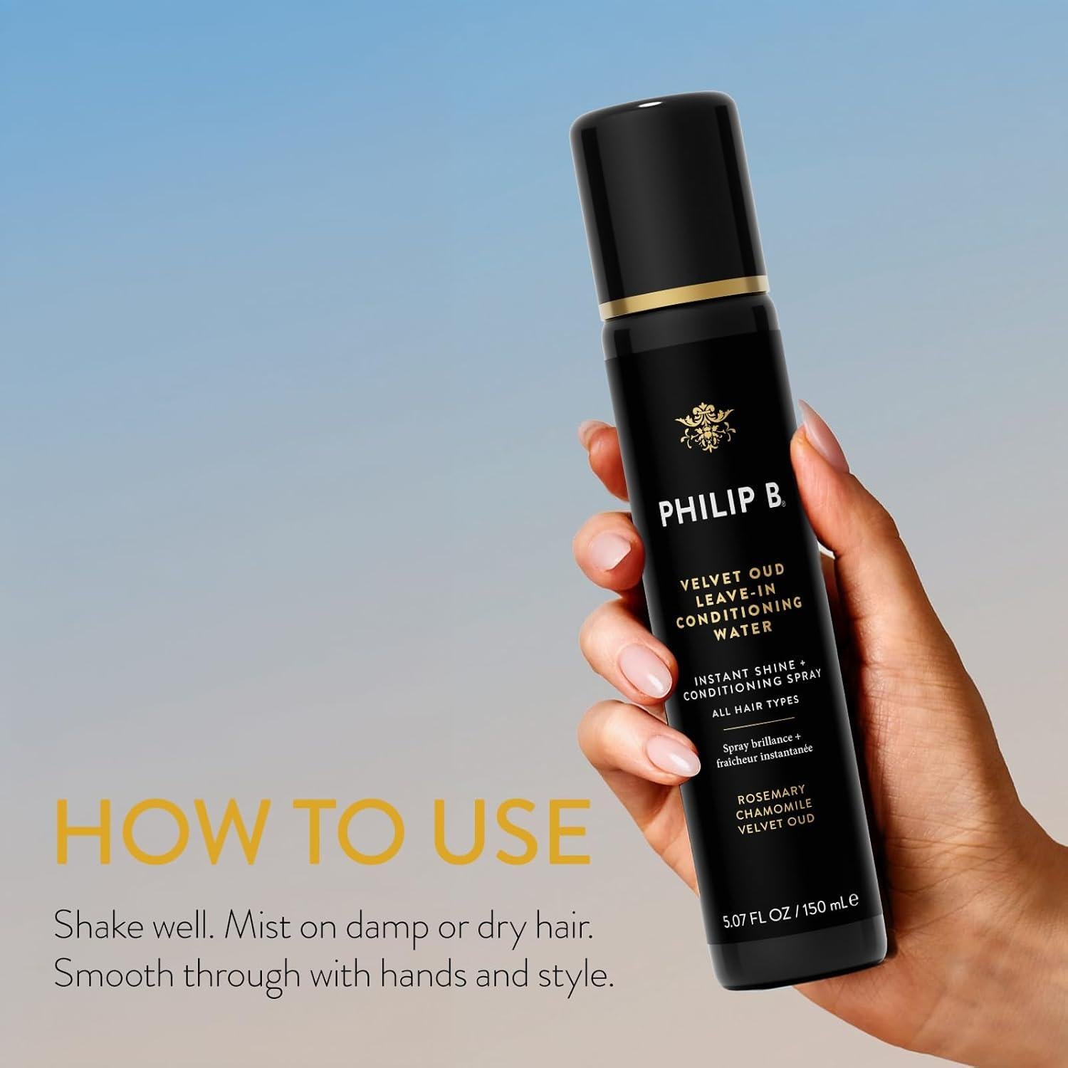 Acondicionador Sin Enjuague PHILIP B. Velvet Oud 150 ml - Spray Brillo