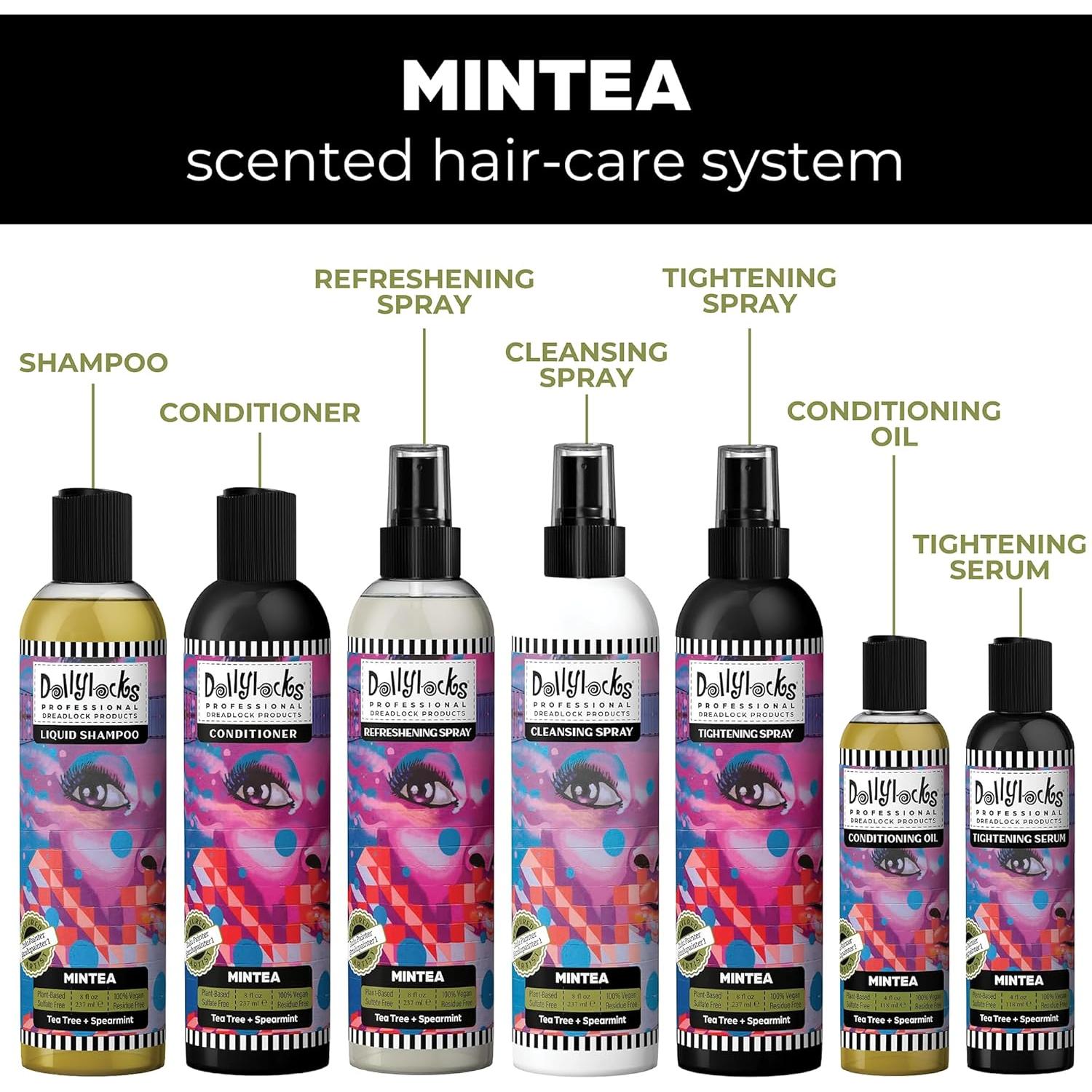 Spray Apretador Dollylocks 226.8ml - Árbol de Té y Menta