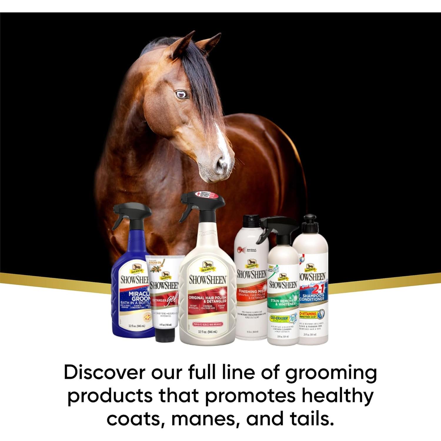 Absorbine ShowSheen Pulidor y Desenredante 946ml Caballo y Perro