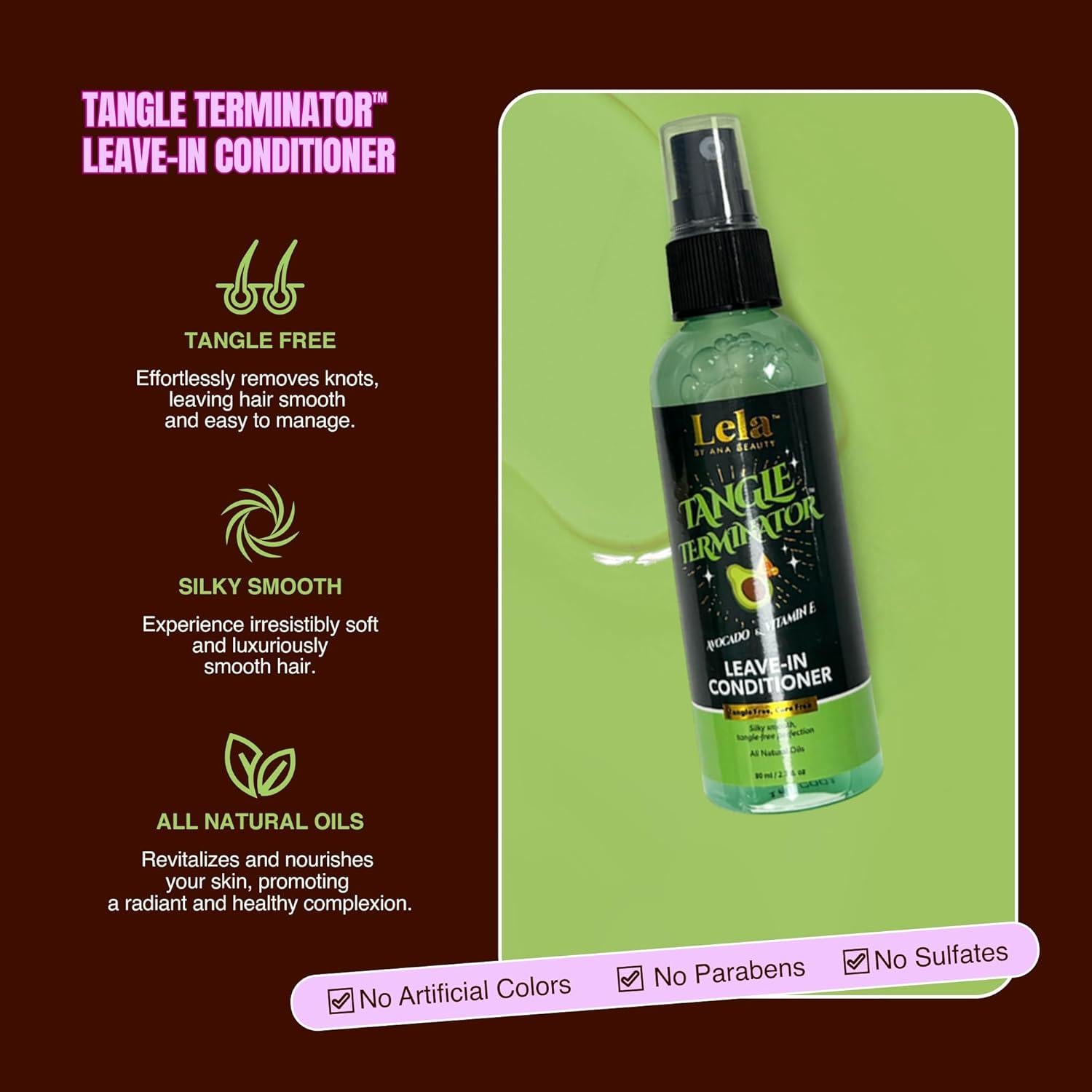 Conjunto de Cuidado Capilar Lela Beauty - 3 Sprays 80mL