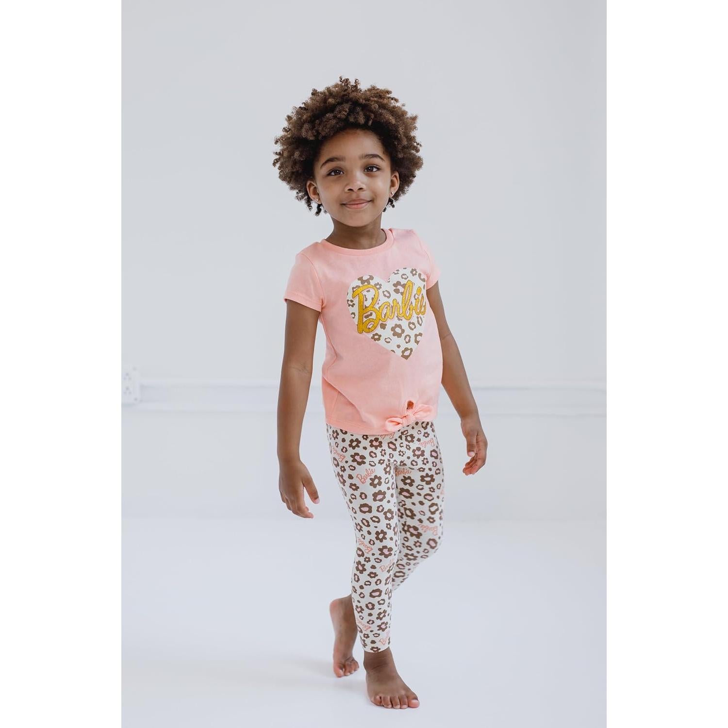 Conjunto camiseta y leggings Barbie para niñas 2T-14-16