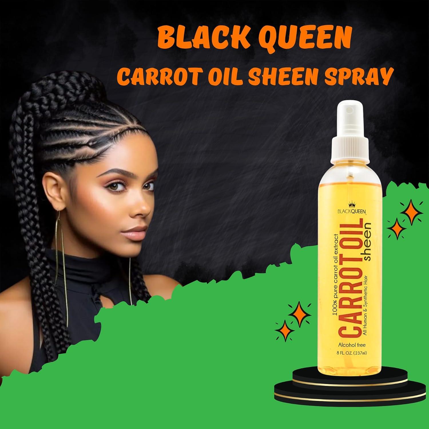 Spray Brillo Aceite Zanahoria Black Queen 227 g - Cabello 4C