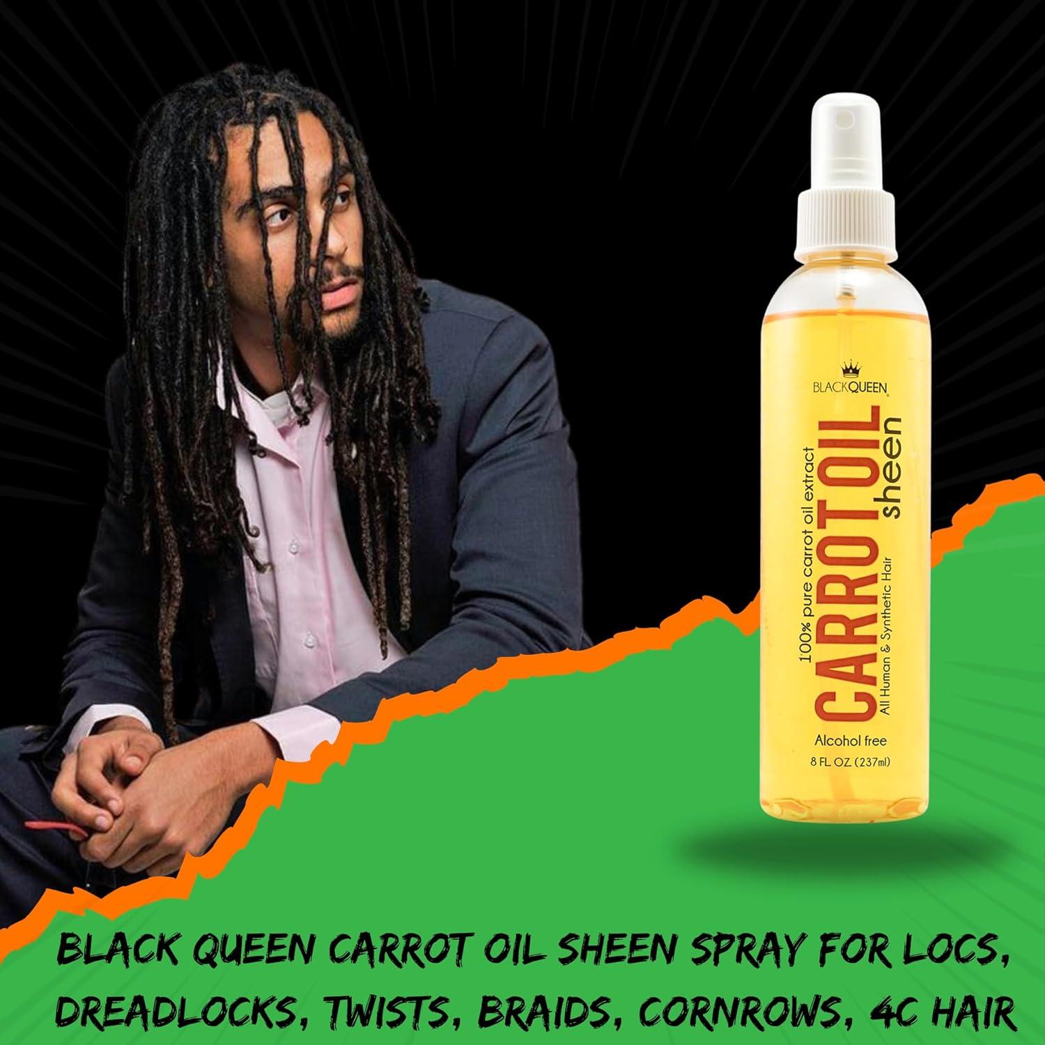 Spray Brillo Aceite Zanahoria Black Queen 227 g - Cabello 4C
