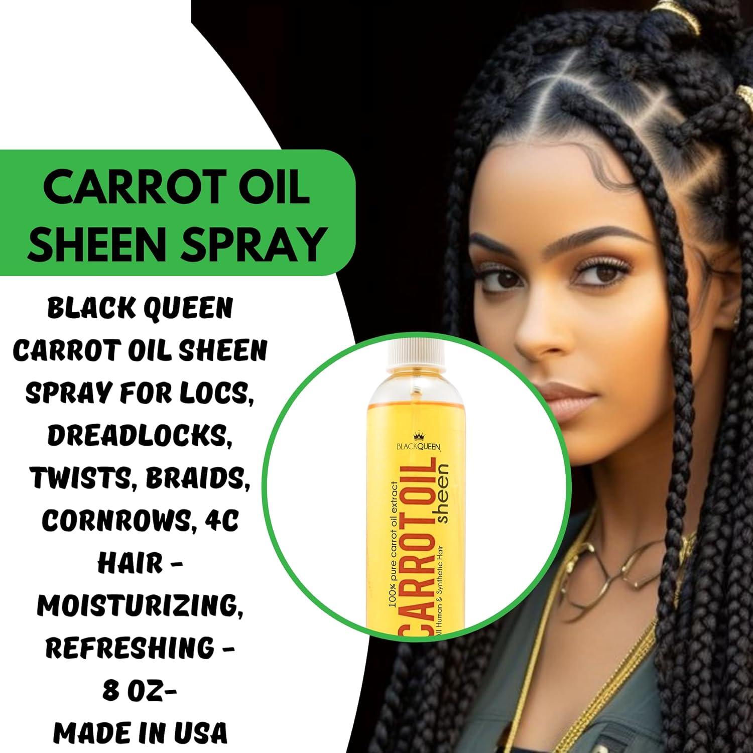 Spray Brillo Aceite Zanahoria Black Queen 227 g - Cabello 4C