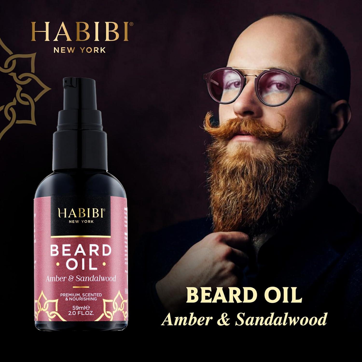 Aceite para Barba HABIBI 59 ml Ámbar y Sándalo Natural