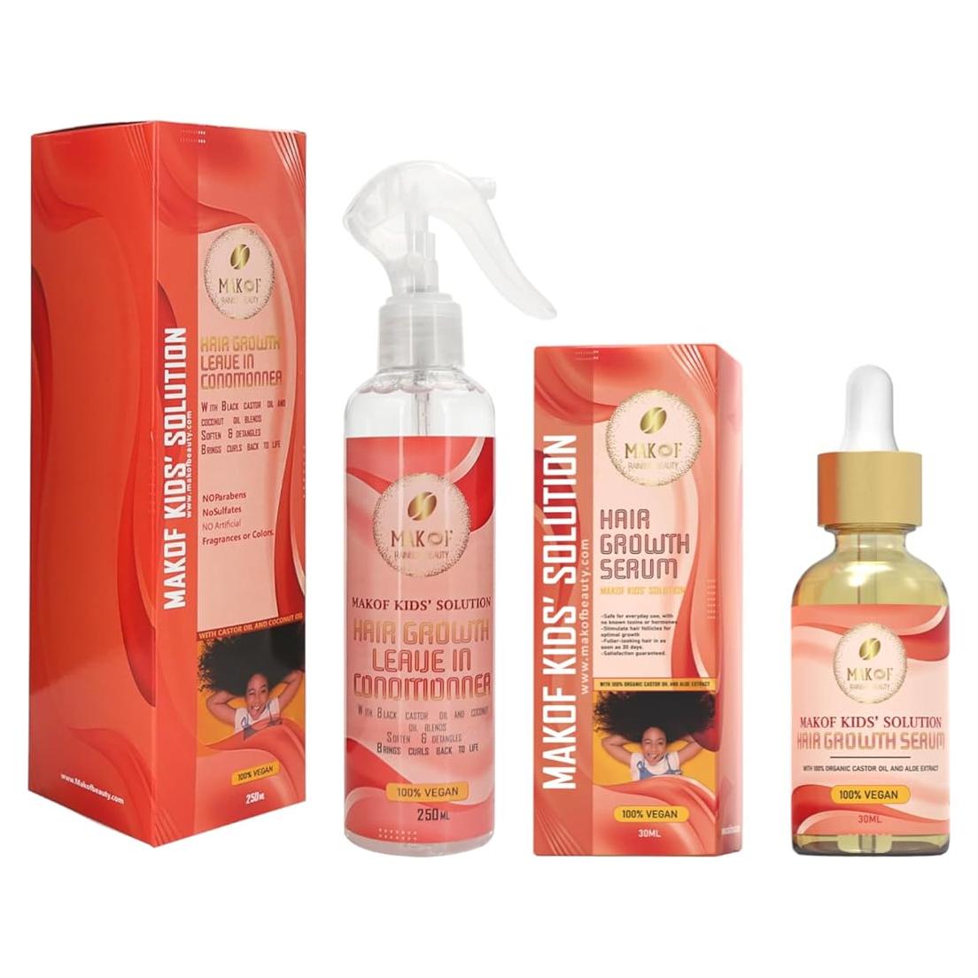 Acondicionador sin enjuague MAKOF para niños 200ml - Hidratante y desenredante