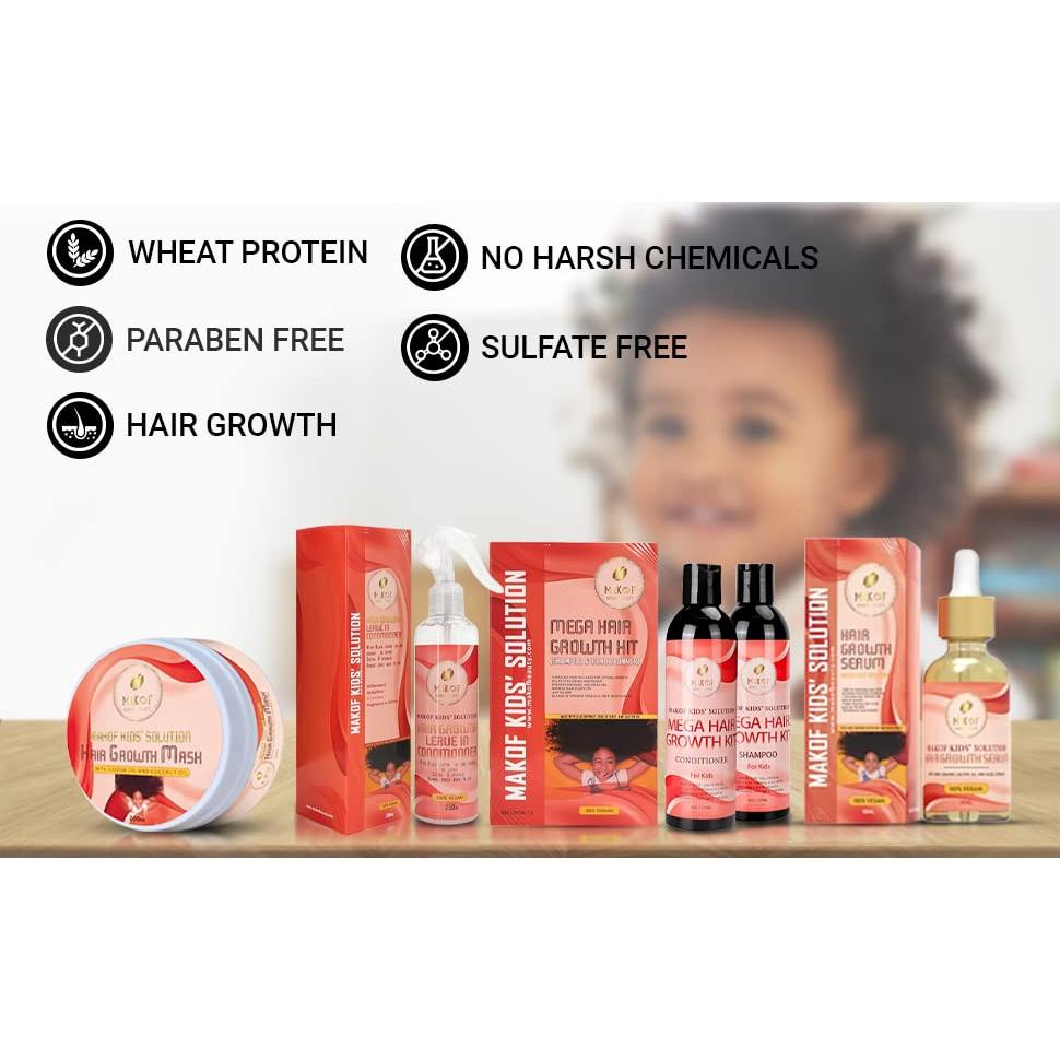 Acondicionador sin enjuague MAKOF para niños 200ml - Hidratante y desenredante