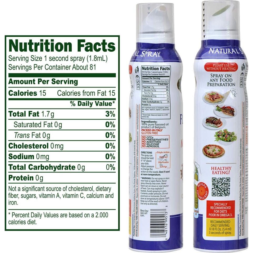 Aceite de Linaza Mantova 100% Puro Spray 141.5 ml Omega-3