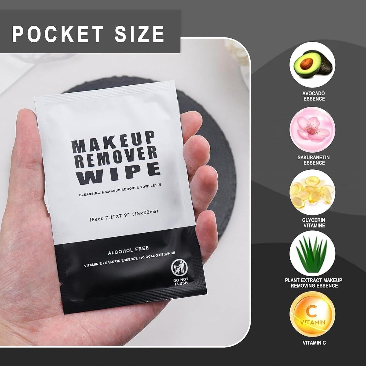 100 Toallitas Desmaquillantes Individuales Gisdo - Limpieza Facial