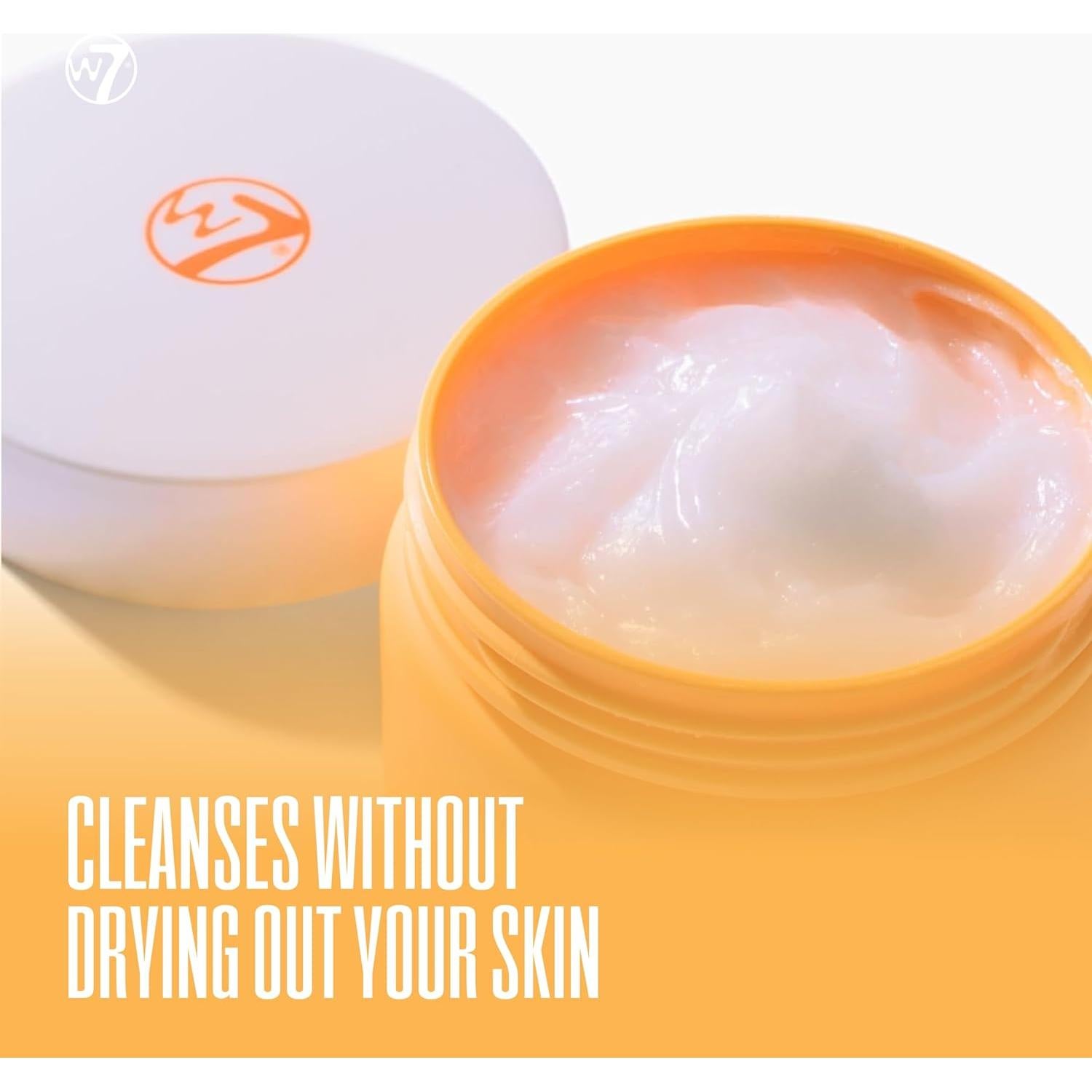 W7 Peachy Clean Set - Balsamo Limpiador y Almohadilla 120g