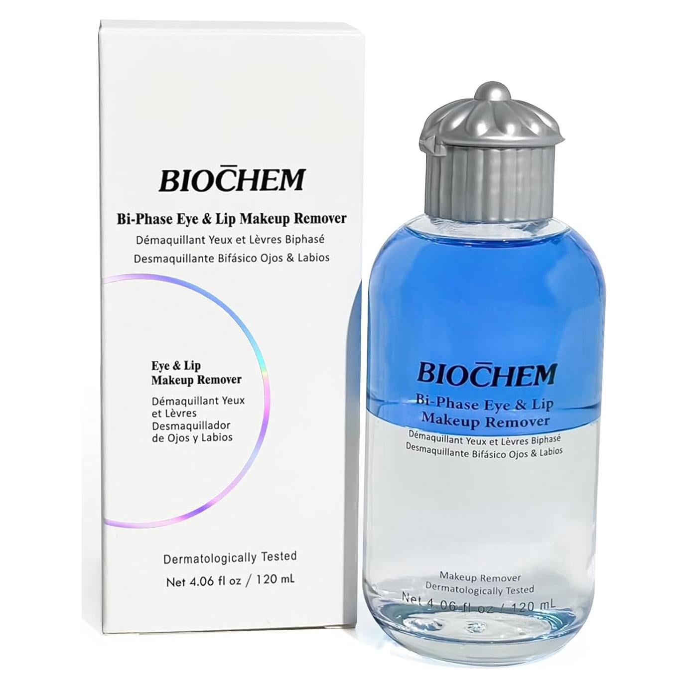 Desmaquillante Bifásico BIOCHEM 120 ml para Ojos y Labios
