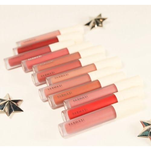 Pintalabios Líquido Mate FARMASi Amor Rojo 24g Larga Duración