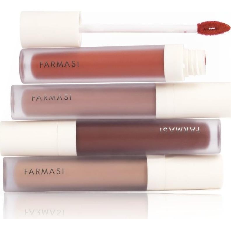 Pintalabios Líquido Mate FARMASi Amor Rojo 24g Larga Duración