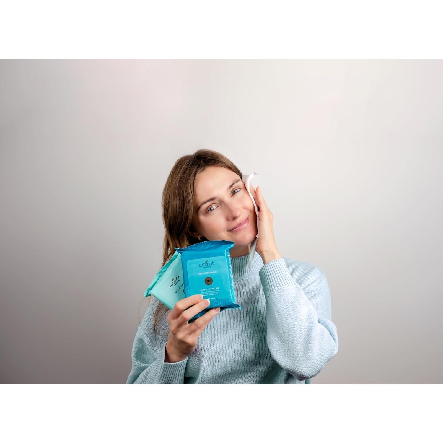 Toallitas Faciales Wotnot Naturals 100% Naturales 25 Unidades