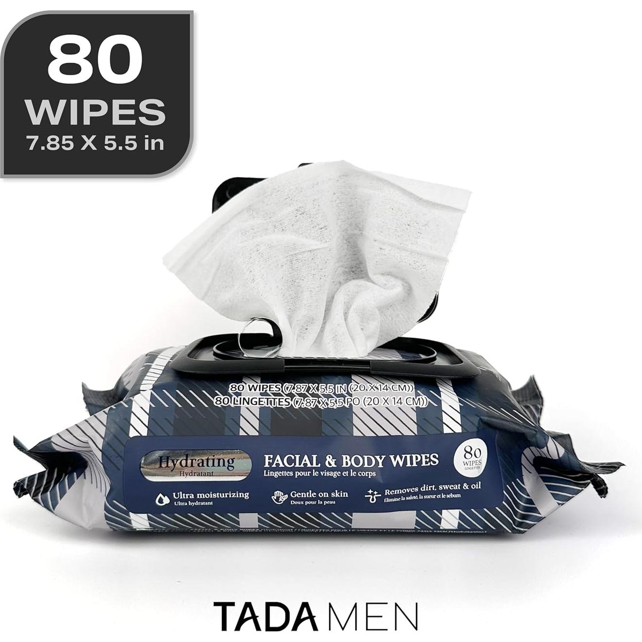 Toallitas Limpiadoras TADA para Cara y Cuerpo - 160 Unidades