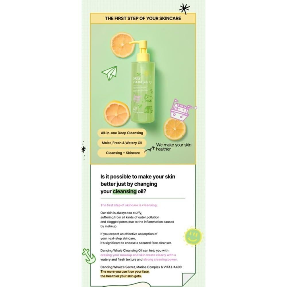 Aceite Limpiador Diario 200ml Dancing Whale - Piel Sensible