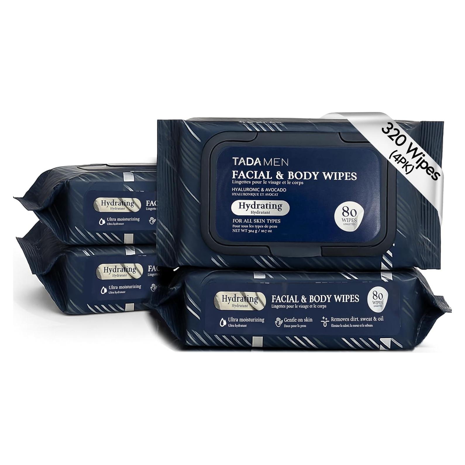 Toallitas Limpiadoras para Adultos TADA - 320 Unidades - Té Verde y Aguacate