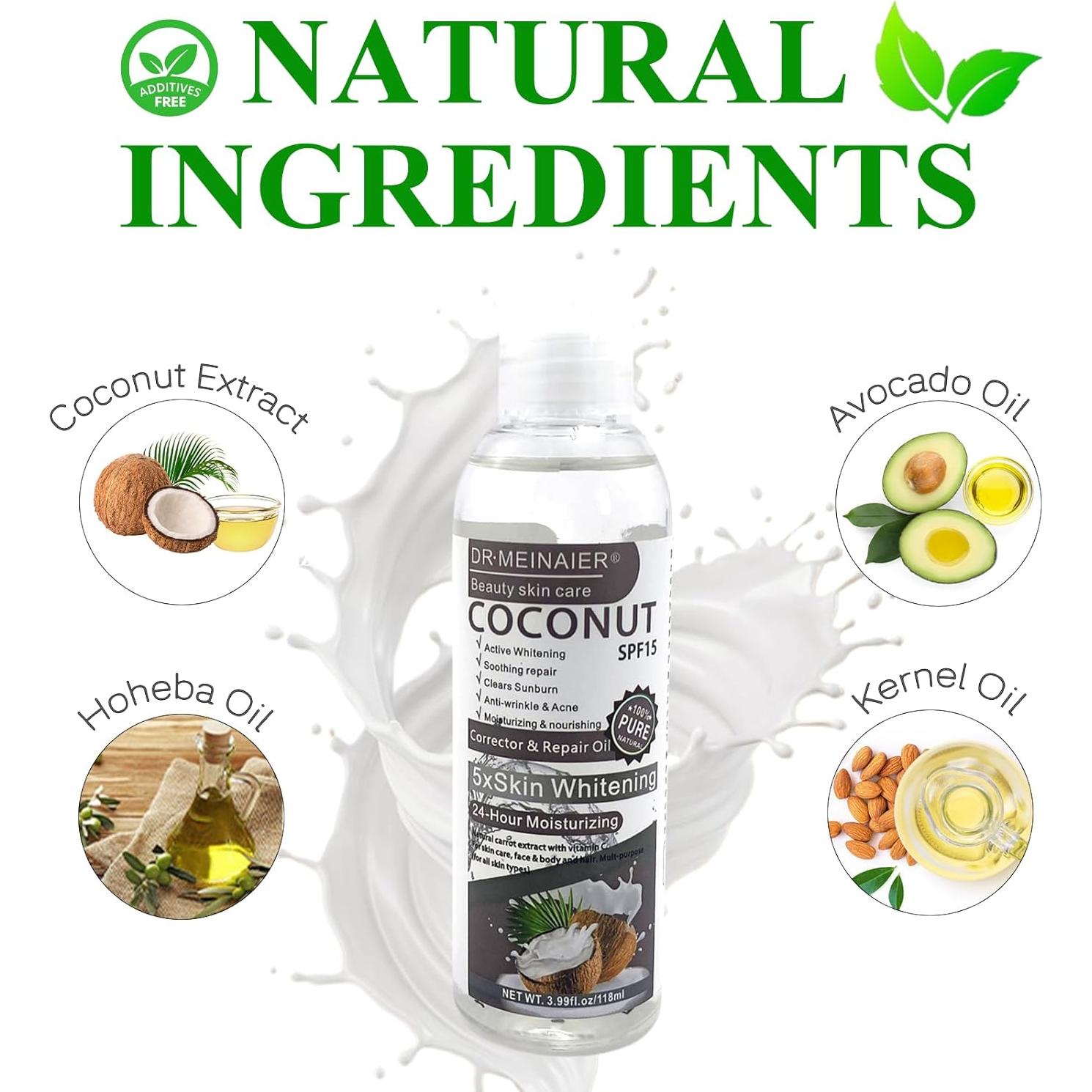 Aceite de Coco Fraccionado Elitzia 170g Hidratante y Desmaquillante