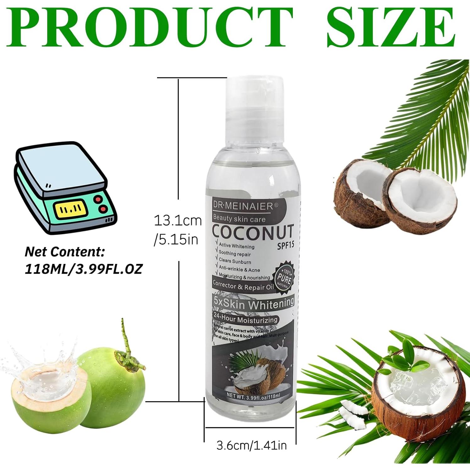 Aceite de Coco Fraccionado Elitzia 170g Hidratante y Desmaquillante