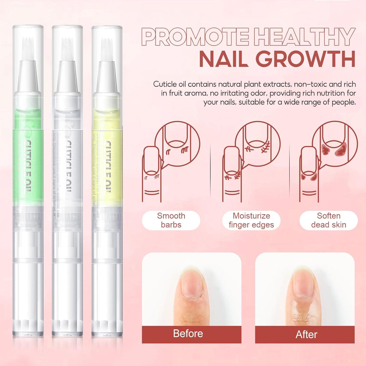 Kit de 8 Bolígrafos de Aceite para Cutículas Peacecolor