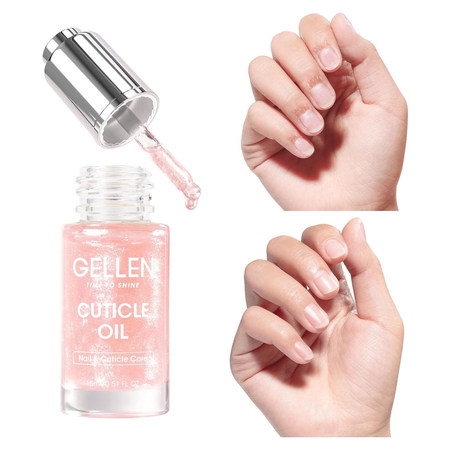 Aceite de Cutícula Gellen 15ML para Uñas Fuertes y Brillantes