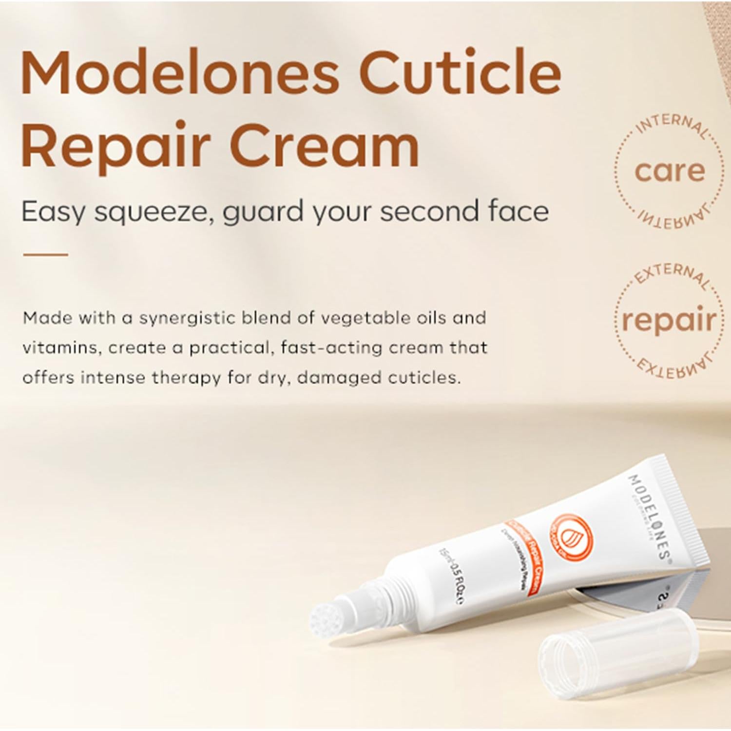 Crema para Cutículas Modelones 15ML - Hidratante con Jojoba